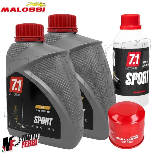 MF2603 Olio 2L Malossi 10W40 + Trasmissione + Filtro Honda SH 300 mod 2007-2020