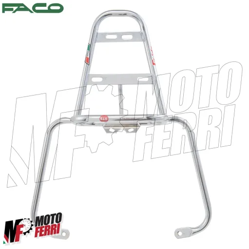 MF4863 Portapacchi Posteriore Cromato Faco per Vespa GTS 125 250 300 (2005/2022)