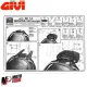 MF4878 - Staffe + Piastra per Bauletto Givi Honda Foresight 250cc 1997 - 2002
