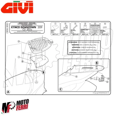 MF4879 - Supporto per Piastra Bauletto Givi Kymco Downtown 125 300 mod 2009/2017