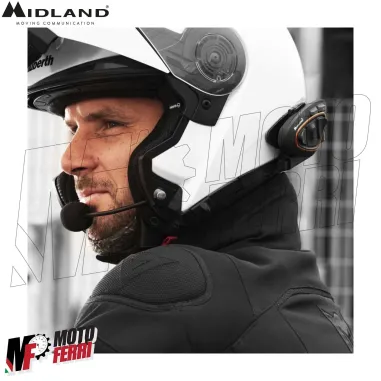Kit 2 Interfono Midland BTX1 Pro S Twin Bluetooth Moto Scooter 2 Caschi