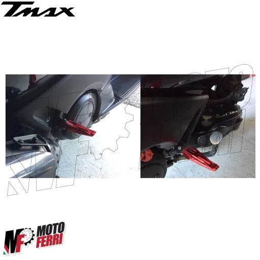 MF3417 Pedane Poggiapiedi Pedalini Rosso TMAX 500 530 560 dal 2001 al 2025