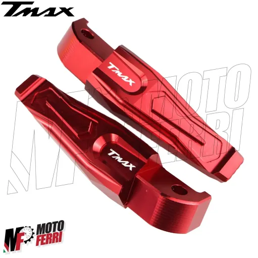 MF3417 Pedane Poggiapiedi Pedalini Rosso TMAX 500 530 560 dal 2001 al 2025