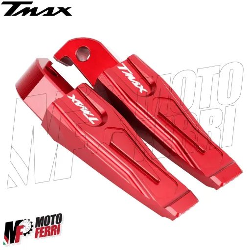 MF3417 Pedane Poggiapiedi Pedalini Rosso TMAX 500 530 560 dal 2001 al 2025