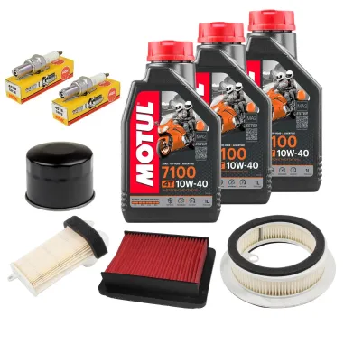 Kit Tagliando TMax 530 2012 / 2016 Filtri Aria Olio Motul 7100 10W40 Candele NGK