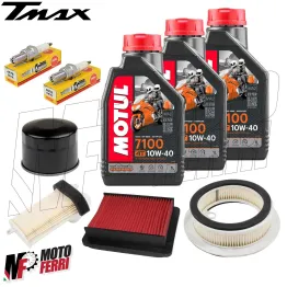 Kit Tagliando TMax 530 2012 / 2016 Filtri Aria Olio Motul 7100 10W40 Candele NGK 2