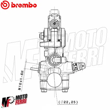 MF4898 Pompa Radiale Brembo 15 RCS Freno Anteriore per Moto Scooter Pit Bike