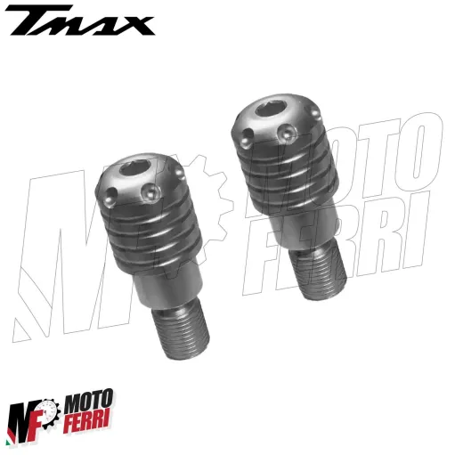 MF2480 Stabilizzatori Manubrio Manopole Silver Yamaha TMax 500 530 560 2001/2021