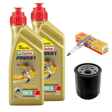 MF1811 Kit 2Lt Olio Castrol 10W30 + Filtro + Candela Honda SH ADV Forza 350