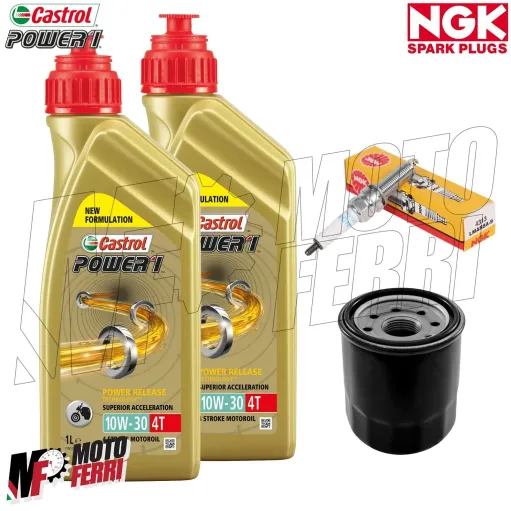 MF1811 Kit 2Lt Olio Castrol 10W30 + Filtro + Candela Honda SH ADV Forza 350