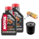 MF1780 Kit 2lt Olio Motul 7100 10W30 + Filtro + Candela Honda SH ADV Forza 350