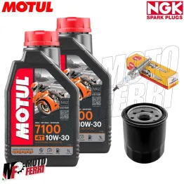 MF1780 Kit 2lt Olio Motul 7100 10W30 + Filtro + Candela Honda SH ADV Forza 350 2