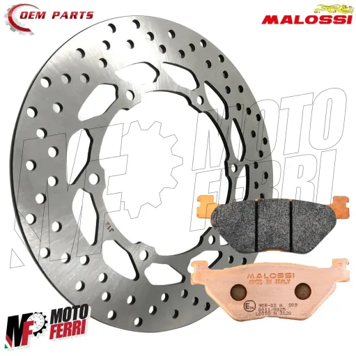 MF4916 Disco Freno Posteriore + Pastiglie Malossi Synt Yamaha TMax 500 2001/2003