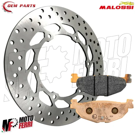 MF4917 Disco Freno Posteriore + Pastiglie Malossi Synt Yamaha TMax 500 2004/2011