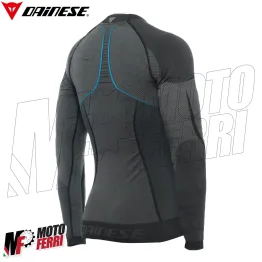 MF3725 - Maglia Tecnica Intima Estiva Traspirante Dainese Dry LS Nero/Blu Unisex 2