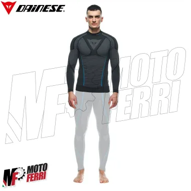 MF3725 - Maglia Tecnica Intima Estiva Traspirante Dainese Dry LS Nero/Blu Unisex