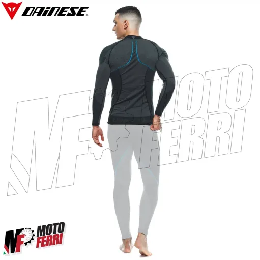 MF3725 - Maglia Tecnica Intima Estiva Traspirante Dainese Dry LS Nero/Blu Unisex