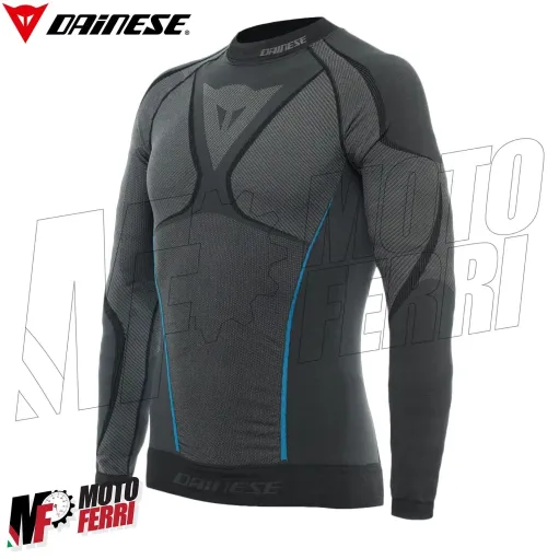 MF3725 - Maglia Tecnica Intima Estiva Traspirante Dainese Dry LS Nero/Blu Unisex