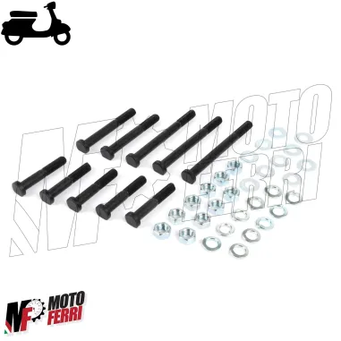 Kit Perni Bulloni Dadi Prigionieri Chiusura Carter Vespa 50 PK XL / Rush