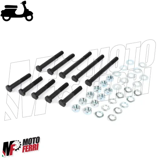 Kit Perni Bulloni Dadi Prigionieri Chiusura Carter Vespa 50 PK XL / Rush