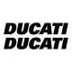 MF4939 Kit 2 Adesivi Ducati Nero per Serbatoio Carena Codone Casco 151 x 28 mm