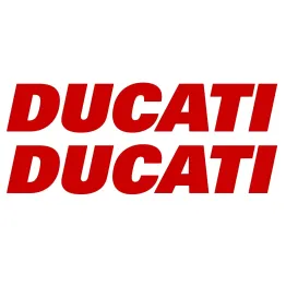 MF4939 Kit 2 Adesivi Ducati Rosso per Serbatoio Carena Codone Casco 151x28mm