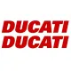 MF4939 Kit 2 Adesivi Ducati Rosso per Serbatoio Carena Codone Casco 151x28mm