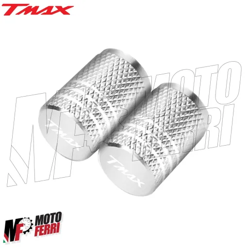 MF4950 Tappi Coprivalvola Valvola Penumatico CNC Argento Yamaha TMax 500 530 560