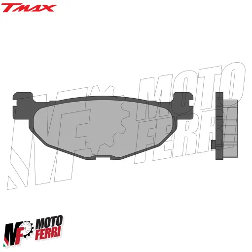 Pastiglie Pasticche Freno Organiche Posteriori Yamaha TMax 500 dal 2004 a 2011