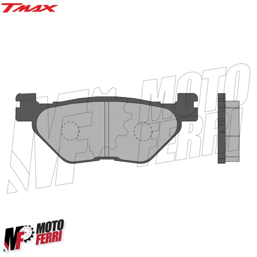 Pastiglie Pasticche Freno Organiche Posteriori Yamaha TMax 560 dal 2020 al 2025