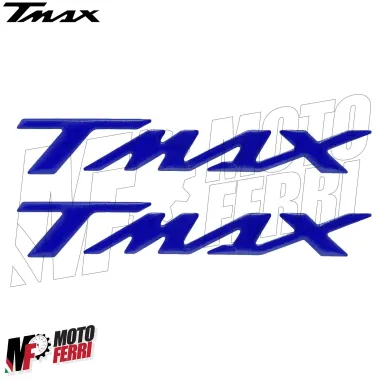 MF4969 Kit 2 Adesivi Blu Resina 3D Carena Posteriore Yamaha TMax 500 530 560