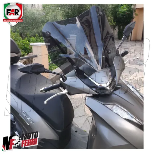 MF4500 Specchietti FAR Nero/Carbon Look Omologati per Honda SH 125 150 300 350