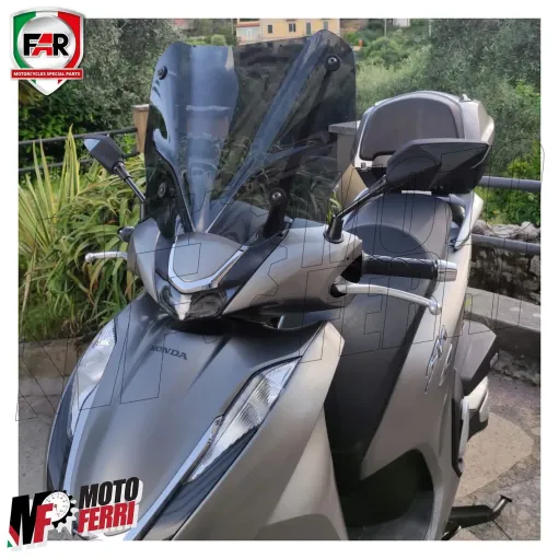 MF4500 Specchietti FAR Nero/Carbon Look Omologati per Honda SH 125 150 300 350