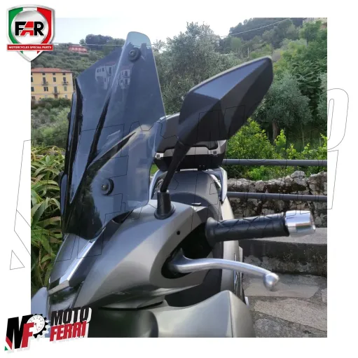 MF4500 Specchietti FAR Nero/Carbon Look Omologati per Honda SH 125 150 300 350