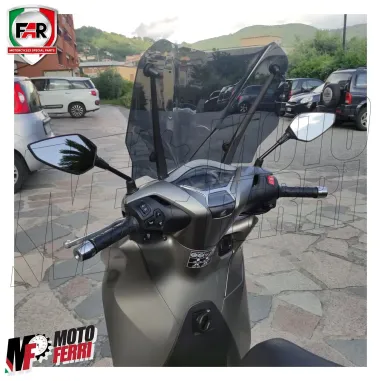 MF4500 Specchietti FAR Nero/Carbon Look Omologati per Honda SH 125 150 300 350