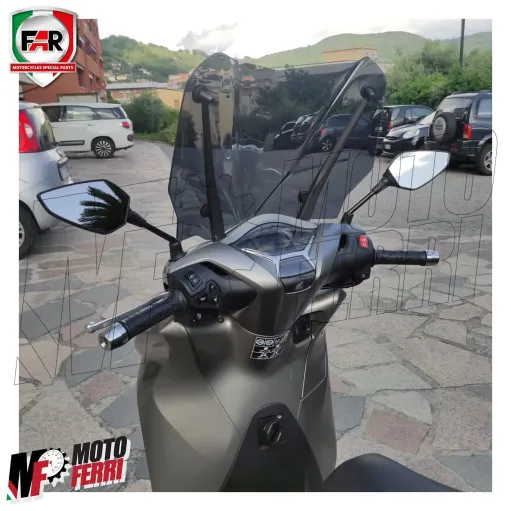 MF4500 Specchietti FAR Nero/Carbon Look Omologati per Honda SH 125 150 300 350