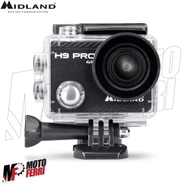 MF4973 Action Cam Midland H9 PRO Videocamera 4K 30fps Impermeabile Moto MTB