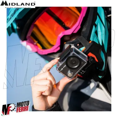 MF4973 Action Cam Midland H9 PRO Videocamera 4K 30fps Impermeabile Moto MTB