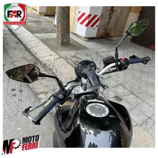 MF4500 Specchietti retrovisori FAR Nero / Carbon Look Omologati Universale Moto