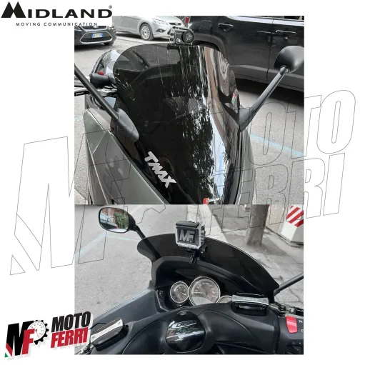 MF4973 Action Cam Midland H9 PRO Videocamera 4K 30fps Impermeabile Moto MTB