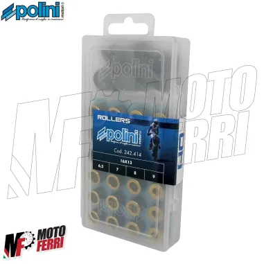 MF3798 Kit Rulli Variatore 16x13 Polini Grammi 6,5 / 7 / 8 / 9 Scooter 50cc