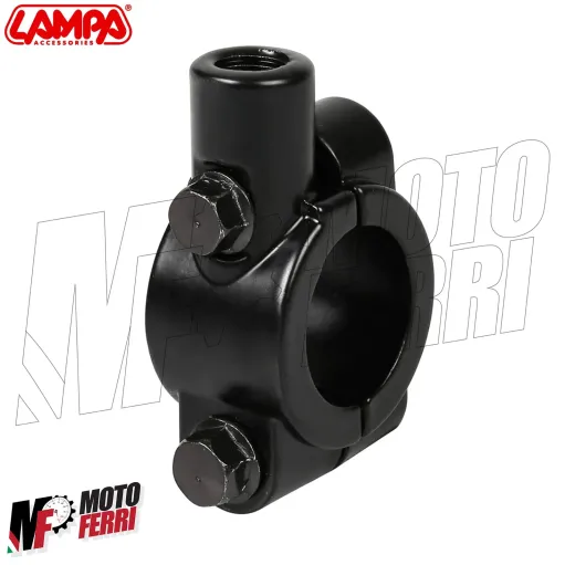 MF4997 Attacco Specchietto Lampa per Manubrio Moto Ø 22mm Filetto M10 Dx