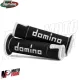 MF5003 Manopole Domino A450 Nero Bianco Universale Moto Yamaha Kawasaki Honda