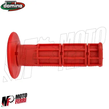 MF0798 Manopole Domino Rosso Soft Grips Universali per Cross Enduro Honda KTM
