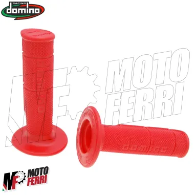 MF0798 Manopole Domino Rosso Soft Grips Universali per Cross Enduro Honda KTM