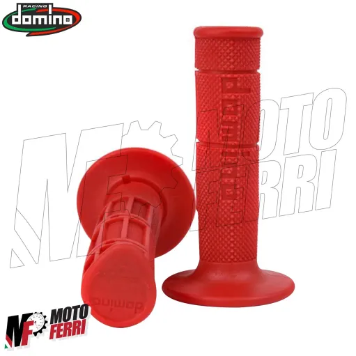 MF0798 Manopole Domino Rosso Soft Grips Universali per Cross Enduro Honda KTM