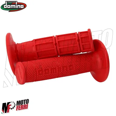 MF0798 Manopole Domino Rosso Soft Grips Universali per Cross Enduro Honda KTM