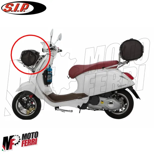 MF4990 Borsa SIP Classic Valigia Pelle Marrone 10 Lt Portapacchi Universale Vespa