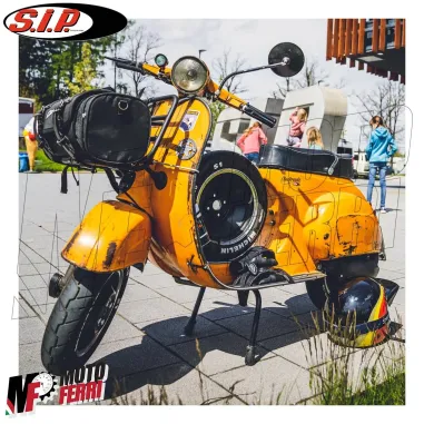 MF4990 Borsa SIP Classic Valigia Pelle Marrone 10 Lt Portapacchi Universale Vespa