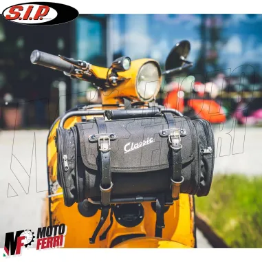MF4990 Borsa SIP Classic Valigia Pelle Marrone 10 Lt Portapacchi Universale Vespa